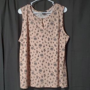 Pink Floral Tank Top